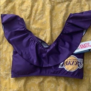 New With Tags Lakers Bikini Top Size L